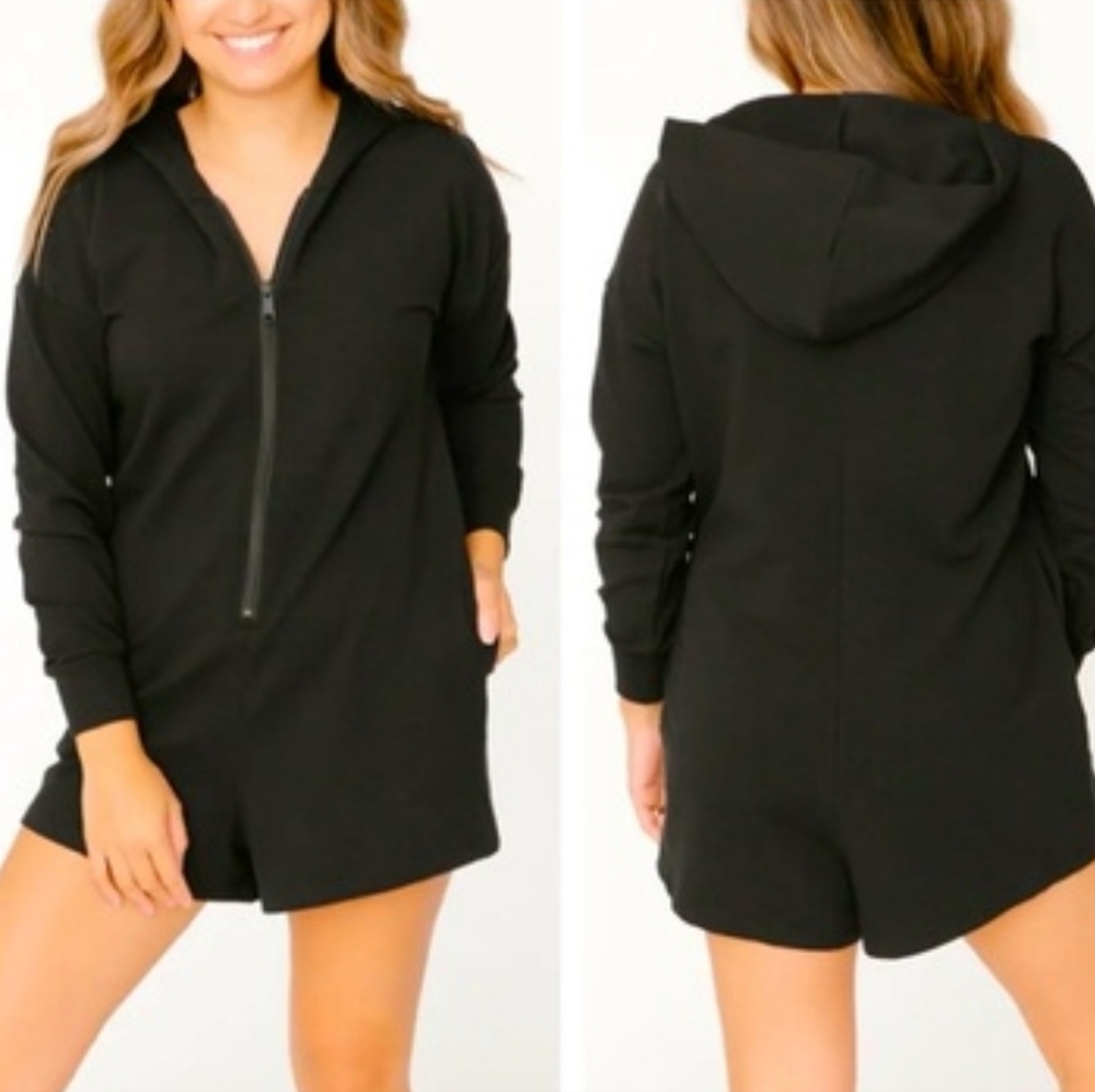 Smash + Tess Maybe Malibu  Romper in Midnight Black US XXS